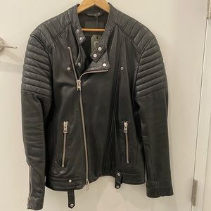 ALL SAINTS JASPER 100% LEATHER BIKER JACKET